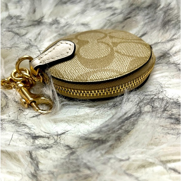 Coach Bags Circular Coin Pouch Bag Charm In Signature Canvas Poshmark